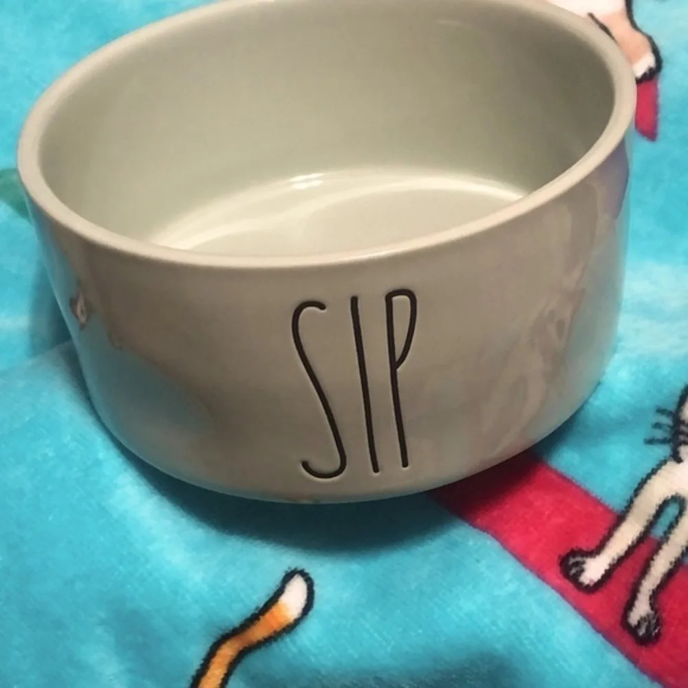 NWT Rae Dunn SIP medium pet bowl farmhouse cottage traditional